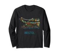 Bristol England Travel Souvenir Historic City Landmark Gift Long Sleeve T-Shirt