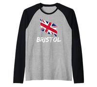 Bristol Great Britain Flag British Heritage & English Pride Raglan Baseball Tee