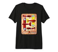 Bristol M.1 British WW1 Monoplane Fighter Aircraft Diagram Premium T-Shirt