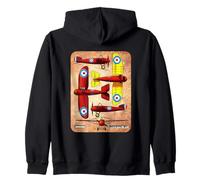 Bristol M.1 British WW1 Monoplane Fighter Aircraft Diagram Zip Hoodie