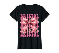 Bristol Name Coquette Bow Aesthetic for Women Girls T-Shirt