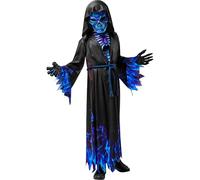 Grim Reaper Blue Costume Kids Outfit Boys Halloween Dress + Mask