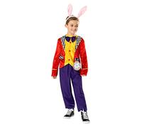 Bristol Novelty 3013497-8000 White Rabbit Costume Kids Fancy Dress, Boys, Multi, 7-8 Years Halloween, World Book Day