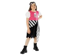 Bristol Novelty 3015603-4000 PIRATE GIRL Childrens Fancy Dress, Multicoloured, Ages 3-4