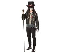 Rubie's Men's Voodoo Man Skeleton Costume – Multicolour Halloween Adult Fancy Dress