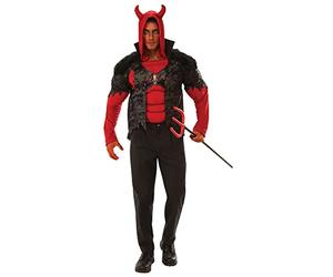 Bristol Novelty 301589STD000 Mens Devil Adult Fancy Dress, Red, Black, STD Halloween