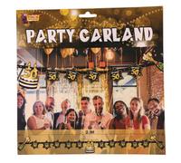Bristol Novelty 50Th Birthday Party Garland Black/gold (One Size)