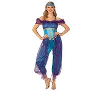 Bristol Novelty 700881M000 Women's Genie Costume Adult Fancy Dress, Blue/Multi, Medium Halloween Halloween