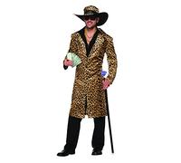 Bristol Novelty 78886 animal Funky Leopard Pimp Jacket and Hat, Men, Multi, Chest Size 42-44-Inch Halloween Halloween