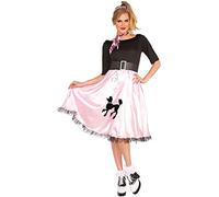 Bristol Novelty 820530M000 Sock Hop Sally Costume Set Adult Fancy Dress, Women, Black, UK 12-14 Halloween Halloween