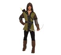 Bristol Novelty 820562STD000 Forest Bandit Costume set | Men's adult | Brown and Green Fancy Dress