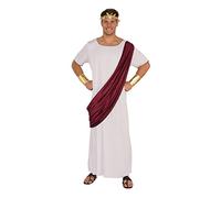 Bristol Novelty 820566XL000 Emperor Augustus Caesar Costume Set | Men's Adult | White and Wine Red Fancy Dress, XL Halloween Halloween