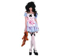 Bristol Novelty AC283 Zombie Girl Costume, White, UK Size 10-14
