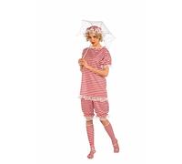 Bristol Novelty AC556 Bettie On The Beach Swimsuit Costume, White Beachside, Womens, Size 10-14 Halloween Halloween