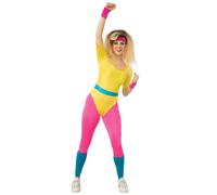 Bristol Novelty AF119S Aerobics Girl Costume set For Women Multicolor, S