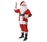 Bristol Novelty AC633 Santa Costume Fur 7 Pieces, Mens, White, 42-44-Inch Halloween Halloween