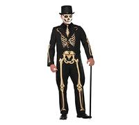 Bristol Novelty AC78255 Skeleton Formal Costume set | For Men | Black Suit, Extra Large