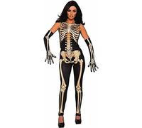 Bristol Novelty AC80994 Lady Bones Costume, Women, Black, White, Yellow