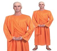 Bristol Novelty AC835 Hare Krishna Costume | For Men | Orange, UK Chest Size 42"-44"