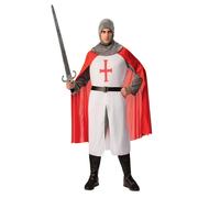 Adult Multicolor Crusader Costume Set (Chest Size 44") - Perfect for Dress-Up, Halloween, Medieval & Knights, World & Culture, World Book Day, & Cosplay Fun Halloween Halloween