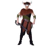Bristol Novelty AC882 Viking Man Costume set | For Men | Multicolor, Brown, 44-Inch Halloween