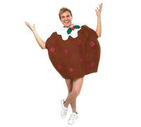 Bristol Novelty AC905 Christmas Pudding Costume, Unisex-Adult, Brown, Chest Size 44-Inch Halloween