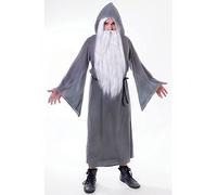 Bristol Novelty Adult Gandalf Style Grey Wizard Robe Costume