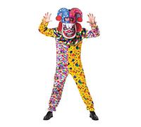Bristol Novelty AF071 Big Head Clown Costume, Men, Women, Multi-Colour, One Size