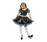 Bristol Novelty AF082 Voodoo Lady, Women, Blue, Black, White, One Size Halloween Halloween