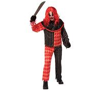 Bristol Novelty AF115STD Quarter Sawn Clown Standard Adult Costume, Men, Red, Black Halloween Halloween