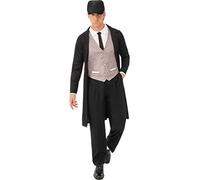 Bristol Novelty AF152 Brummie Gangster (BN Original) XL Costume, Men, Black, White Halloween Halloween