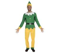 Bristol Novelty AF174XL Christmas Helper Male (Extra Large) Costume, Men, Green, Yellow, XL Halloween Halloween