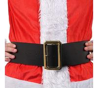 Mens 70s Pimp Leather Look Black Buckle Belt