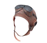 Bristol Novelty BA013 Rubber Biggles Helmet Unisex Brown, mens, One Size