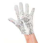 Bristol Novelty BA1093 Sequin Glove | Unisex | White Adult, One Size