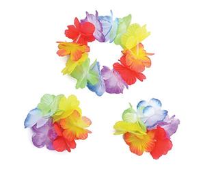 Bristol Novelty BA115 Hawaiian Wristbands/Anklets set | Multicolor, womens, One Size Halloween