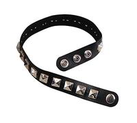 Bristol Novelty BA185 Studded Choker | Black Punk, Unisex-Adult, Silver, One Size