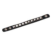 Bristol Novelty BA186 Studded Wristband | Black Punk, Unisex-Adult, Silver, One Size