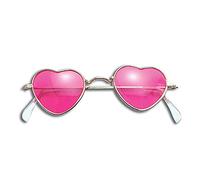 Bristol Novelty BA275 Heart Shaped Glasses, Pink, One Size Halloween