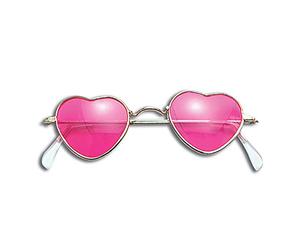 Bristol Novelty BA275 Heart Shaped Glasses, Pink, One Size Halloween