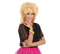 Bristol Novelty BA3311 80s Neon Beaded Wristband, Women, Multi-colour