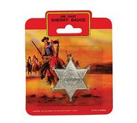 Bristol Novelty BA337 Silver Sheriff Badge Metal, Mens, One Size