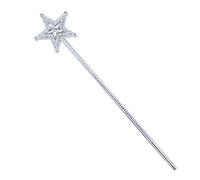 Bristol Novelty BA350 Wand with Star Gem, Womens, Silver/Clear, One Size