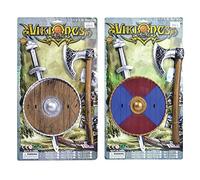 Bristol Novelty BA404 Viking Sword/Shield and Axe Set, Unisex-Adult, One Size Halloween