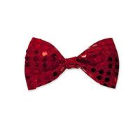 Bristol Novelty BA406 Sequin Bow Tie Red | for Women, Unisex-Adult, One Size