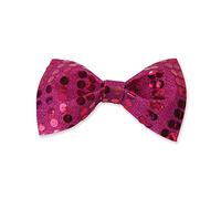 Bristol Novelty BA407 Sequin Bow Tie Pink | for Women, Unisex-Adult, One Size