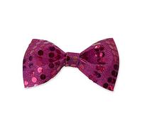 Bristol Novelty BA407 Sequin Bow Tie Pink | for Women, Unisex-Adult, One Size