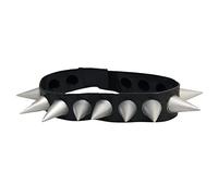Bristol Novelty BA435 Spike Choker | Unisex | Black Adult, Silver, One Size
