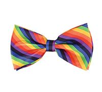 Bristol Novelty BA464 Rainbow Coloured Bow Tie | For Women | Multicolor, mens, One Size
