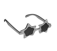 Silver Star Glasses for Fun Party and Fancy Dress